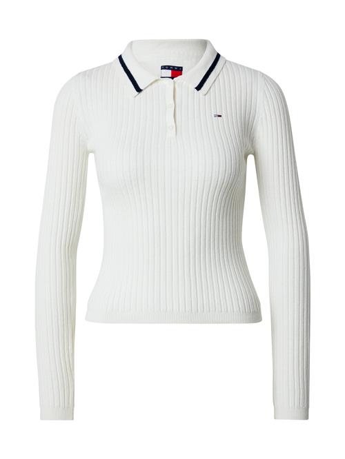 Tommy Jeans Pullover 'ESSENTIAL'  mørkeblå / hvid