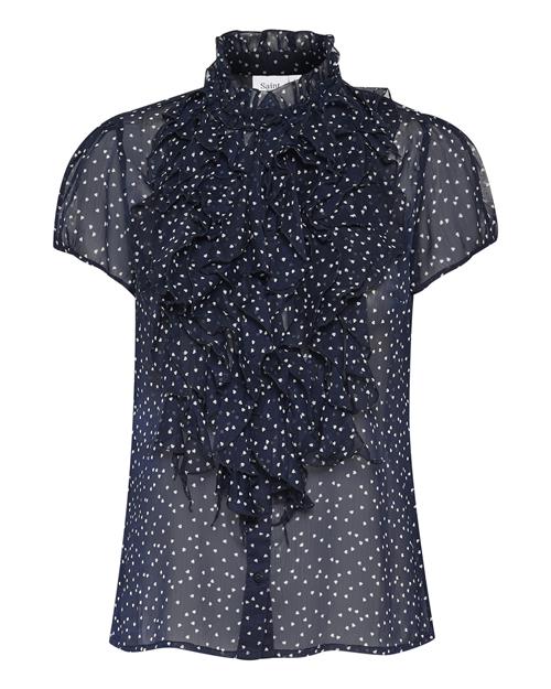 SAINT TROPEZ Bluse 'LiljaSZ'  natblå / hvid