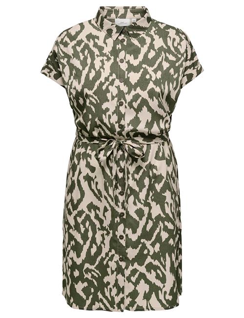 Cardiega Life Ss Shirt Dress Wvn Noos ONLY Carmakoma Green