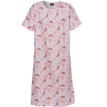 Trofé Trofe Butterfly Short Sleeve Dress Rosa Mønster  bomuld Medium Dame