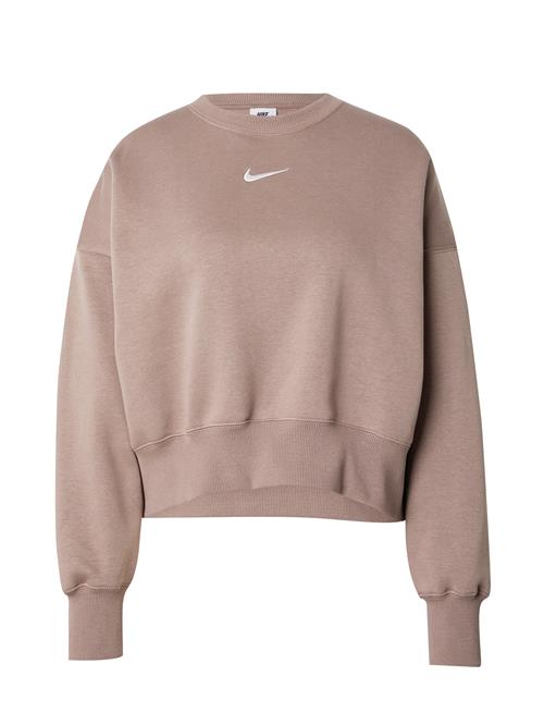 Nike Sportswear Sweatshirt 'PHOENIX FLEECE'  lysebrun / hvid