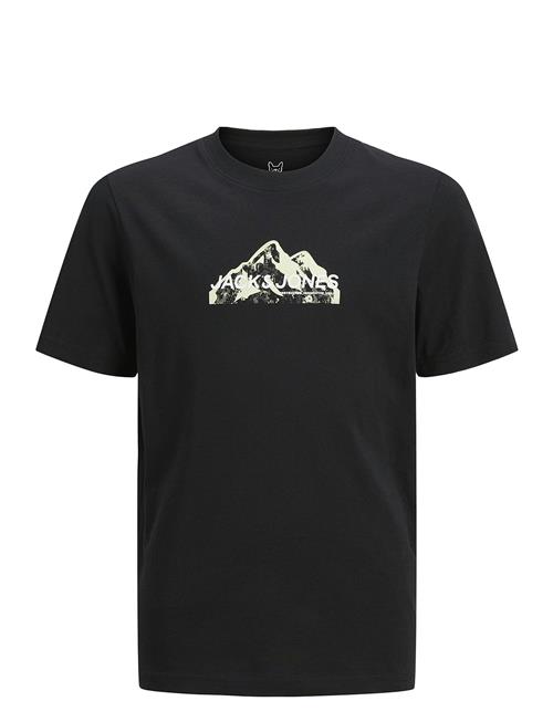 Jack & Jones Jcomountain Logo Tee Ss Crew Neck Sn Jnr Jack & J S Black