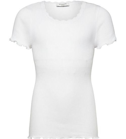 Rosemunde T-shirt - Rib - Balta - New White m. Blonder