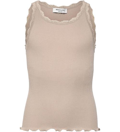 Rosemunde Top - Rib - Balta - Silver Lining m. Blonder