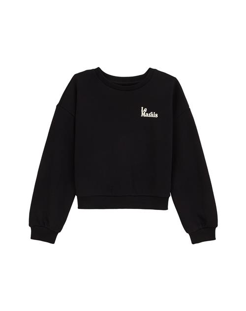 Se WE Fashion Sweatshirt  sort / hvid ved About You