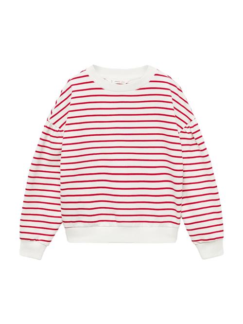 MANGO KIDS Sweatshirt 'ROUGE'  brandrød / hvid