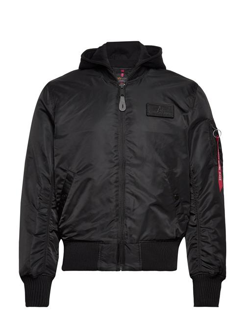 Ma-1 Zip Hood Back Print Alpha Industries Black