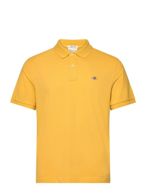 Reg Shield Ss Pique Polo GANT Yellow