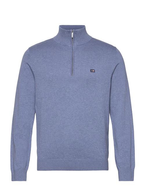 Cotton Half-Zip Sweater Lexington Clothing Blue