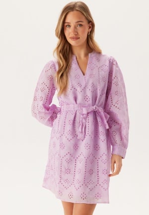 Se VILA Visine L/S Short Dress Winsome Orchid 44 ved Bubbleroom