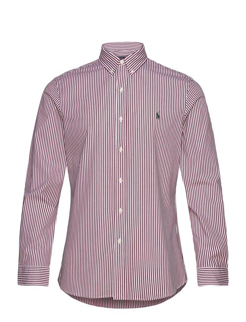 Slim Fit Striped Stretch Poplin Shirt Polo Ralph Lauren Red