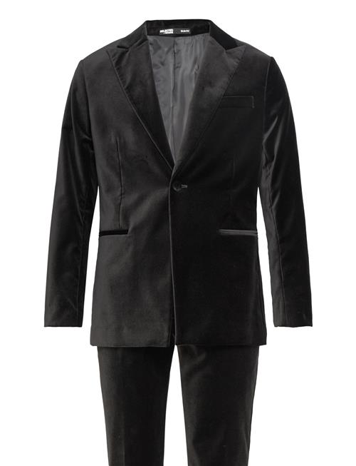 Se Slhslim-Hale Velvet Suit B Selected Homme Black ved Booztlet