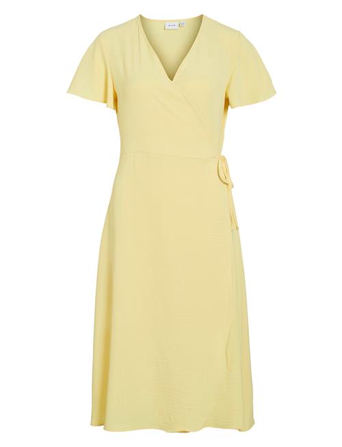 Vilovie S/S Wrap Midi Dress - Noos Vila Yellow