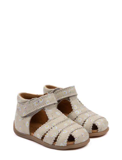 Starters Scallop Velcro Sandal Pom Pom Cream