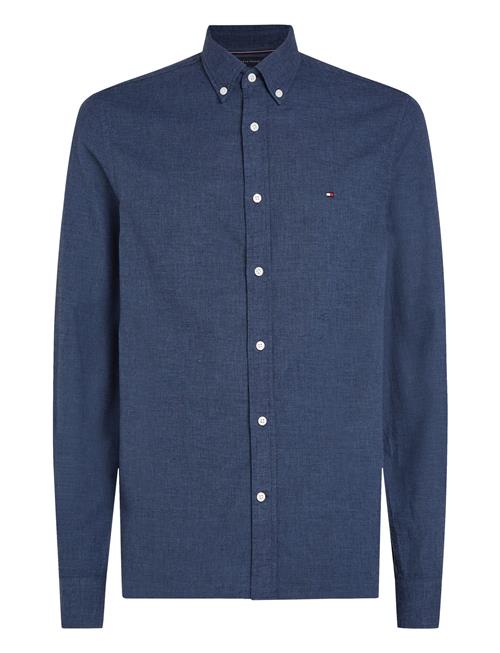 Brushed Linen Solid Sf Shirt Tommy Hilfiger Navy