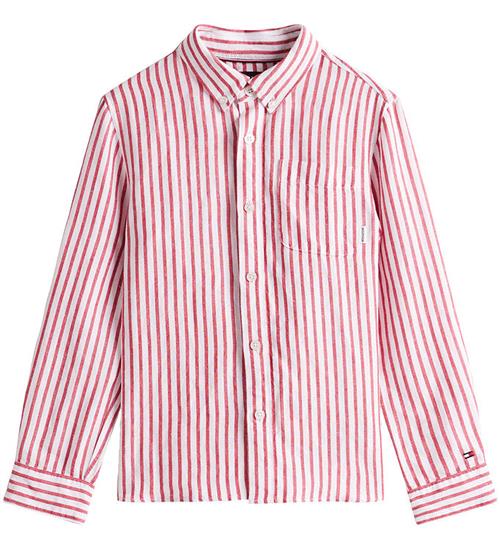 Tommy Hilfiger Skjorte - Primary Red Stripe