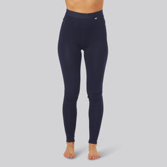 Bambus leggings i navy m. navy elastik til kvinder