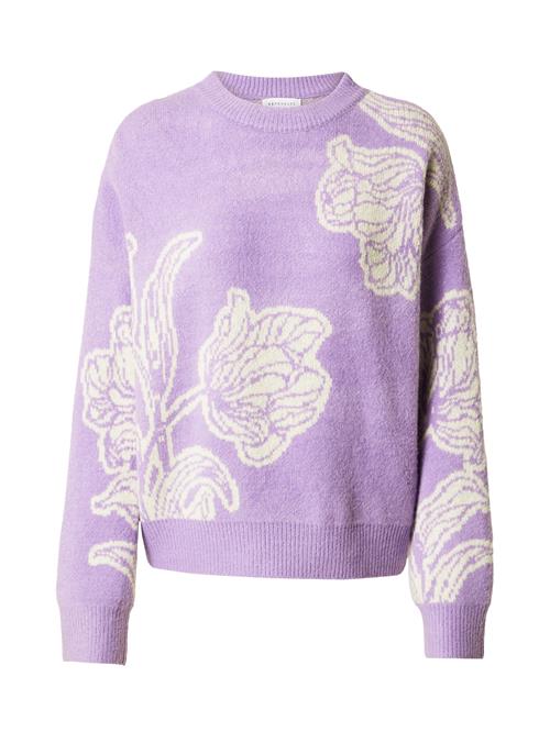 Warehouse Pullover  lysviolet / hvid