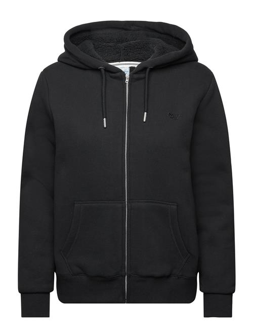 Essential Borg Lined Ziphood Superdry Black