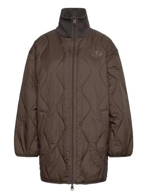 Fashion Quilted Mid Jacket Adidas Originals Brown