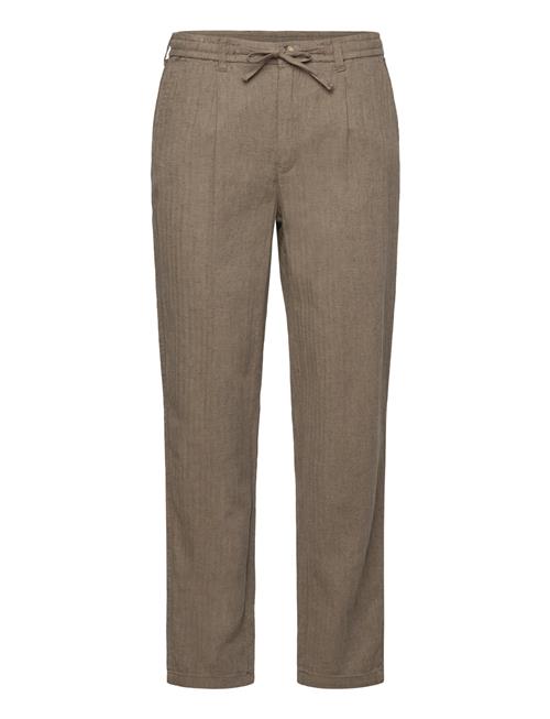 Linen Blend Herringb Pants Lindbergh Beige