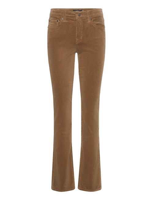 Stretch Corduroy Mid-Rise Straight Pant Lauren Ralph Lauren Brown