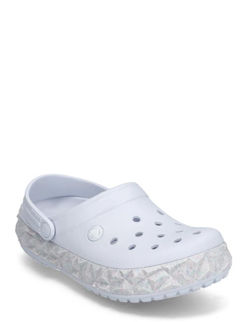 Se Crocbandgeometricgltrbandclogk Crocs Blue ved Booztlet