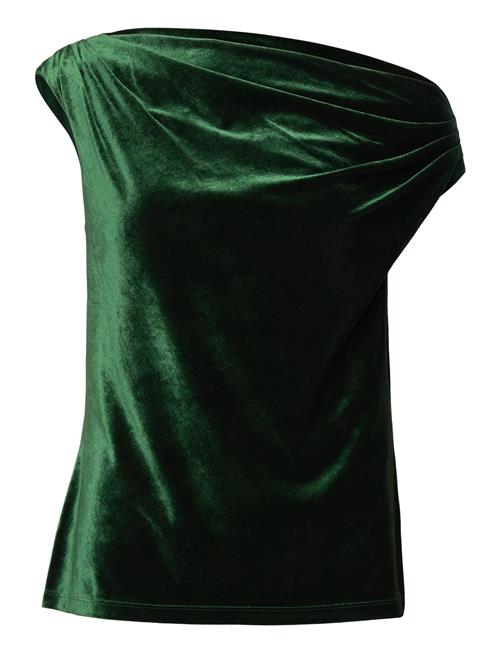 Stretch Velvet Off-The-Shoulder Blouse Lauren Ralph Lauren Green