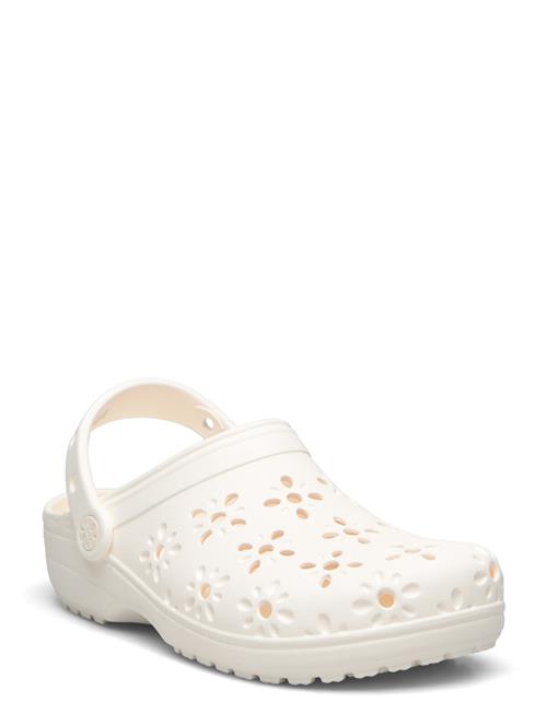 Classic Floral Cut Out Clog K Crocs White