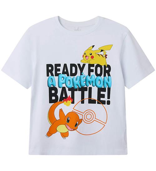 Se Name It T-shirt - NkmForder Pokemon - Bright White ved KidsWorld