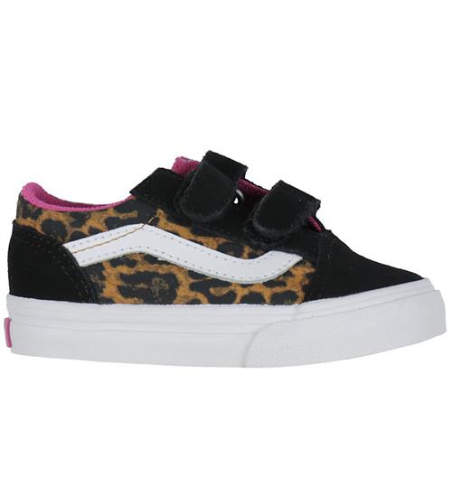 Vans Sko - Old Skool V Leopard Pop - Sort/Multi