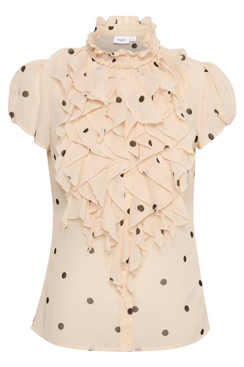 Se SAINT TROPEZ Bluse  creme / sort ved About You