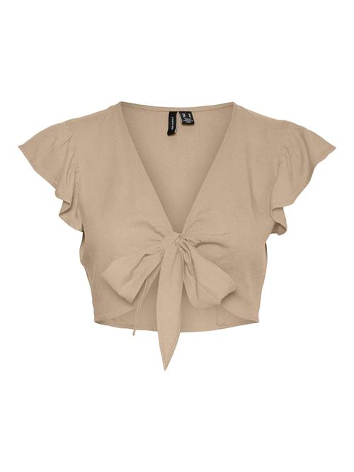 Se VERO MODA Bluse 'MYMILO'  mørkebeige ved About You