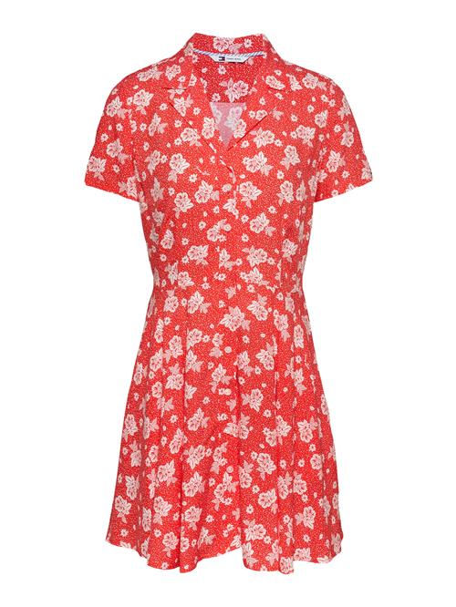 Tommy Jeans Blusekjole 'HAWAII'  rød / hvid