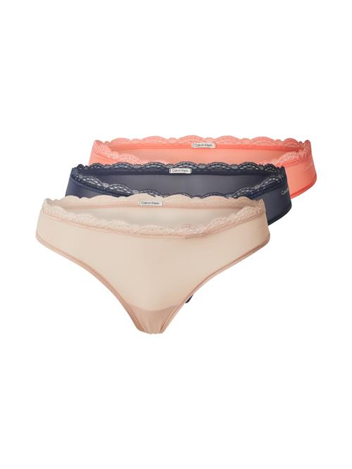 Calvin Klein Underwear String  beige / mørkeblå / koral