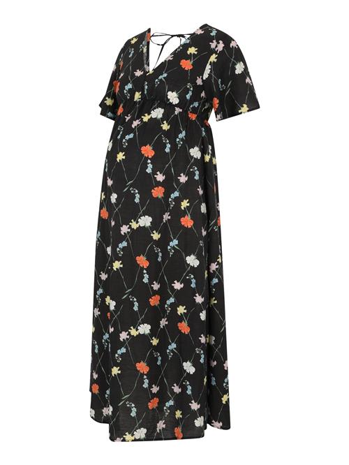 Vero Moda Maternity Sommerkjole 'VMMFLORA OLGA'  pastelgul / koral / sort / hvid