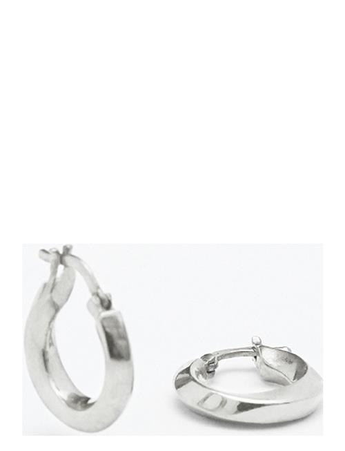 Mini Swirl Hoops Blue Billie Silver