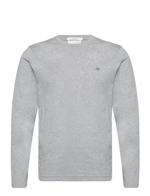 Se Slim Shield Ls T-Shirt GANT Grey ved Booztlet