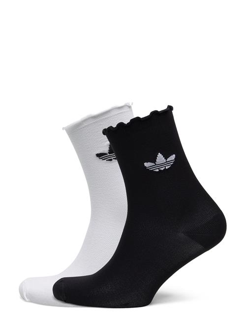 Semi Sheer Ruffle Crew Sock 2 Pair Pack Adidas Originals White