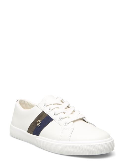 Se Janson Ii Leather & Suede Sneaker Lauren Ralph Lauren White ved Booztlet