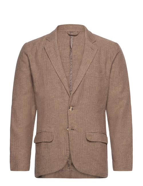 Cotton Linen Blazer Lindbergh Brown