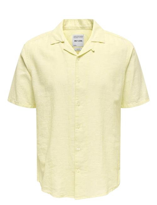 Onscaiden Ss Solid Resort Linen Noos ONLY & SONS Yellow