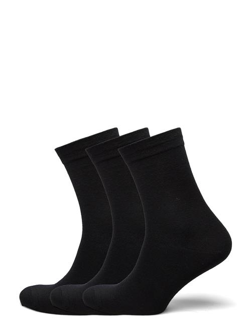 Sock 3 P Merino Wool Plain Lindex Black