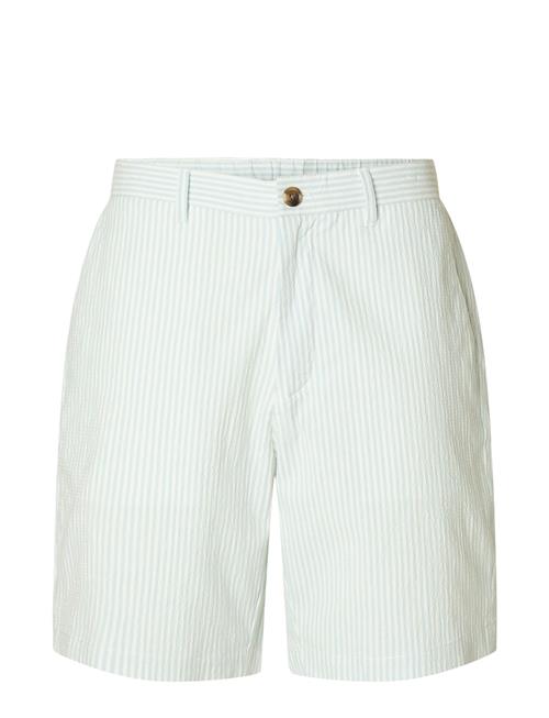 Slhregular-Karl Seersucker Shorts Selected Homme White