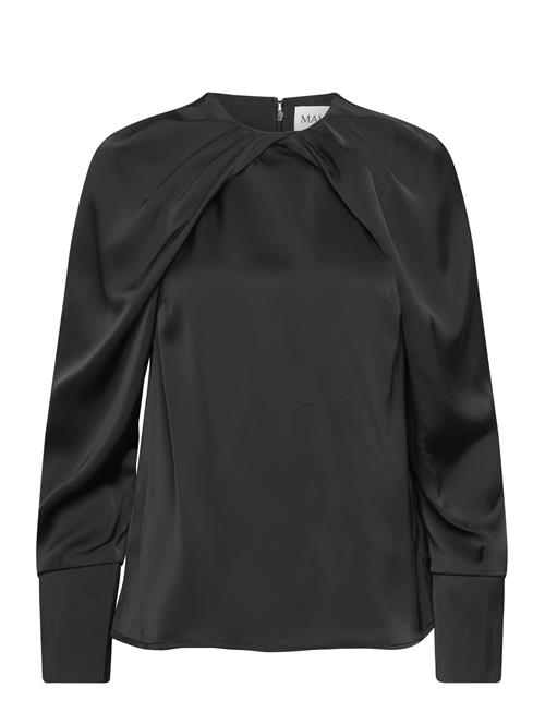 Evie Pleated Neckline Blouse Malina Black