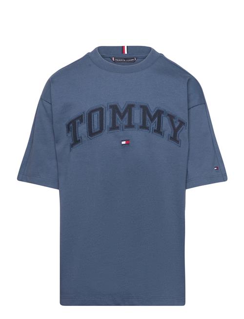 Varsity Embroidery Tee Ss Tommy Hilfiger Blue