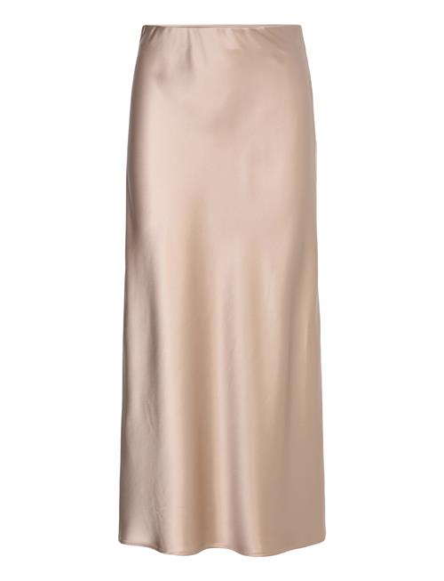 Aubree Satin Midi Skirt Malina Cream