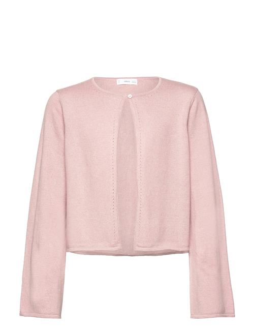 Fine-Knit Cotton Cardigan Mango Pink