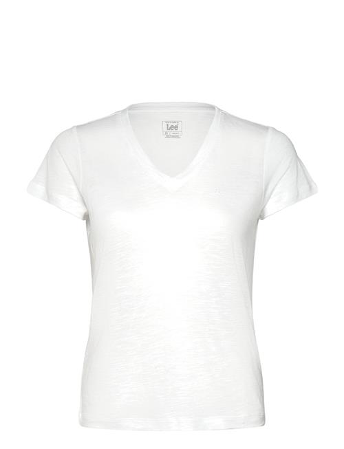 V Neck Tee Lee Jeans White