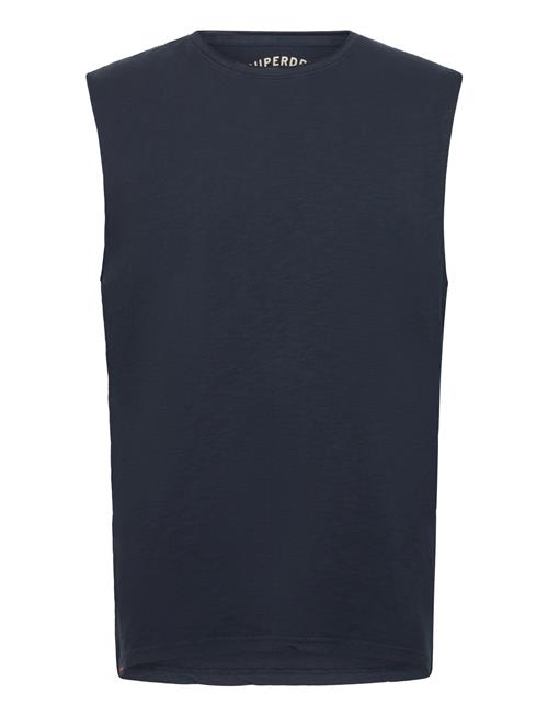 Raw Edge Slub Tank Superdry Navy